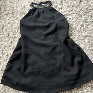 Black Anna Field halter top with beaded detail size 44